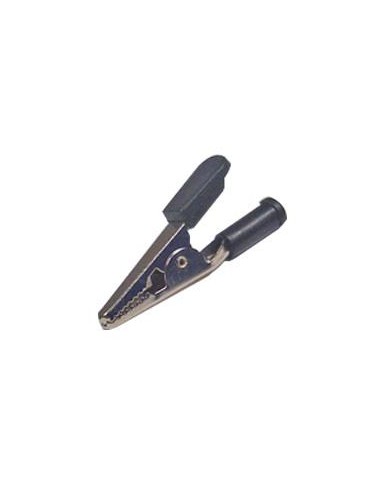 PINZA COCODRILO AISLADA BANANA NEGRA 4mm 62mm