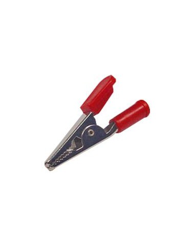 PINZA COCODRILO AISLADA BANANA ROJA 4mm 62mm