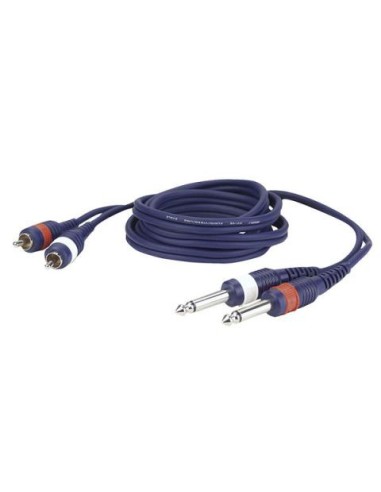 CABLE 2 JACK/M MONO 6 3 - 2 RCA/M  3M 