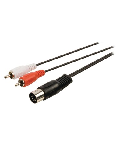 CABLE DIN 5PIN/M - 2 RCA/M  1M 