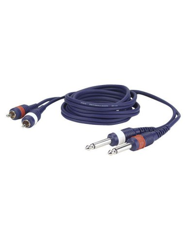 CABLE 2 JACK/M MONO 6 3 - 2 RCA/M  1 5M  HQ