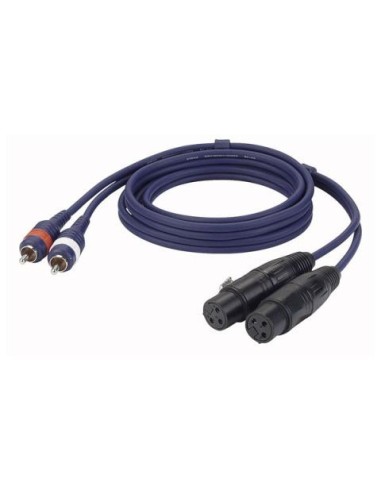 CABLE 2 CANON/H - 2 RCA/M  1 5M 