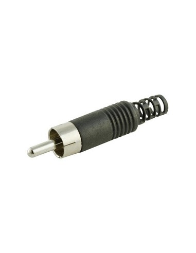 CONECTOR RCA/M AEREO PLASTICO NEGRO