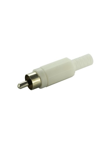 CONECTOR RCA/M AEREO PLASTICO BLANCO