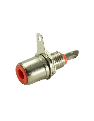 CONECTOR RCA/H CHASIS PLATEADO - ROJO