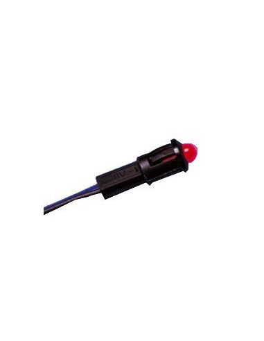 PILOTO LED C/CABLE 24V CC ROJO