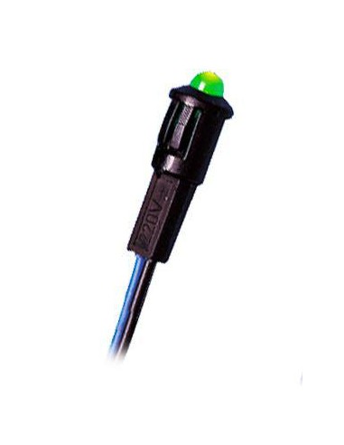 PILOTO LED C/CABLE 24V CC VERDE