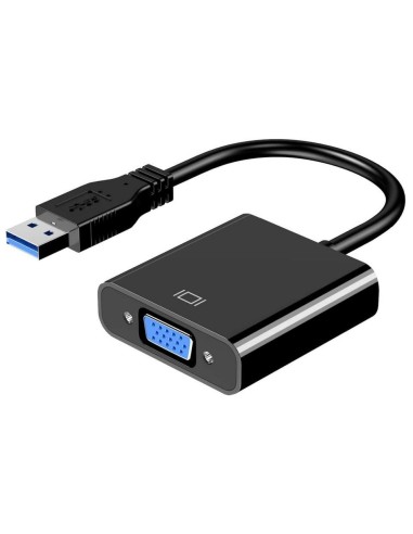 ADAPTADOR USB A/M 3 0 - VGA/H  0 2M  NEGRO