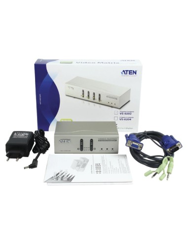 CONMUTADOR KVM AUTOMATICO 2 PUERTOS VGA   AUDIO