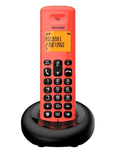 TELEFONO INALAMBRICO DECT ALCATEL E160 ROJO