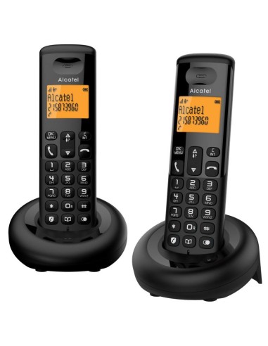 TELEFONO INALAMBRICO DECT ALCATEL E160 DUO NEGRO