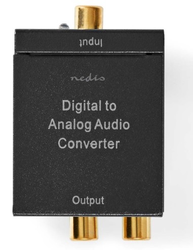 CONVERTIDOR AUDIO DIGITAL TOSLINK A 2 RCA ST NEDIS