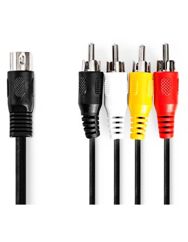 CABLE DIN5/M - 4 RCA/M  1M  NEDIS