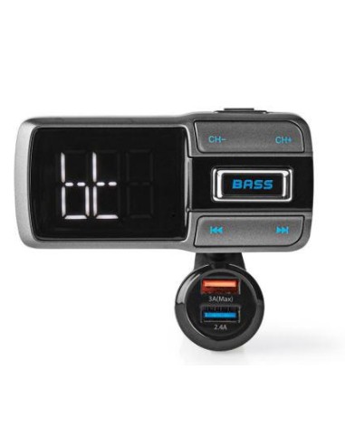 TRANSMISOR FM BLUETOOTH MP3/SD USB CATR101BK NEDIS