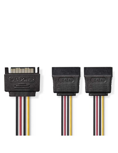 CABLE ADAPTADOR ALIMENTACION SATA/M - 2 SATA/H