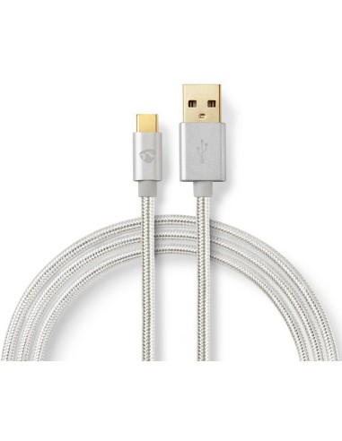 CABLE USB A/M - USB C/M 2 0  1M  NEDIS PLATA