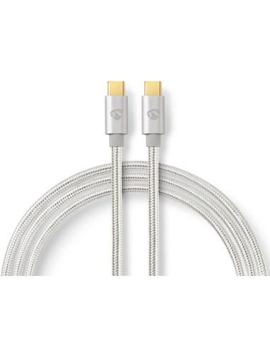 CABLE USB C/M - USB C/M 2 0  1M  NEDIS PLATA