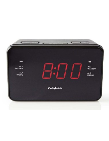 RADIO RELOJ DESPERTADOR PANTALLA LED 0´9  NEDIS