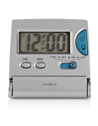 RELOJ DESPERTADOR DIGITAL CLDK001SR NEDIS  GRIS 