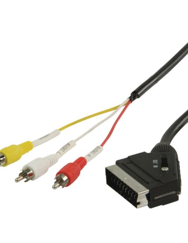 CABLE EURO/M PALANCA IN/OUT - 3 RCA/M  2M 