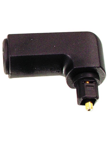 ADAPTADOR FIBRA OPTICA  TOSLINK/M - TOSLINK/H CODO