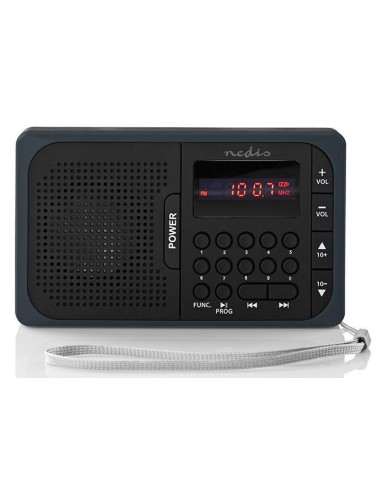 RADIO DIGITAL FM 3 6W USB/SD NEDIS GRIS