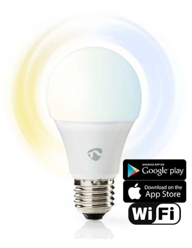 BOMBILLA LED INTELIGENTE WIFI 6W E27 NEDIS