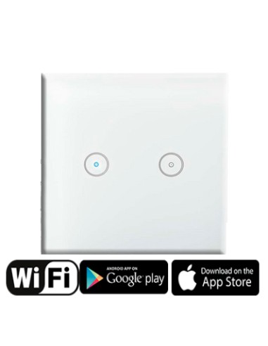 INTERRUPTOR TACTIL DOBLE WIFI ALEXA/GOOGLE HOME WI