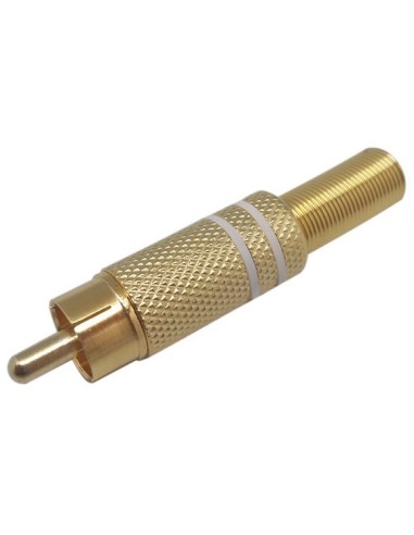 CONECTOR RCA/M METALICO 6mm DORADO C/MUELLE  BL 