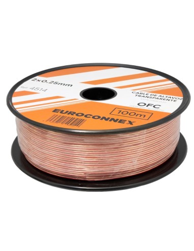 CABLE ALTAVOZ TRANSP  L OXIGENO 2x0 25  BOBINA 100