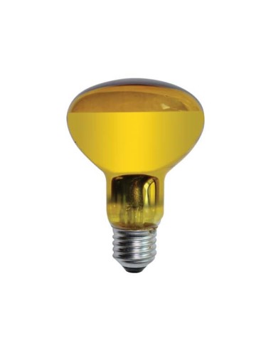 LAMPARA DISCO COLOREADA AMARILLO R80/60W