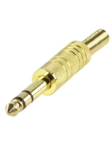 CONECTOR JACK/M ST 6 3 mm DORADO