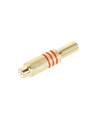 CONECTOR RCA/H DORADO - ROJO