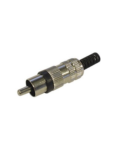 CONECTOR RCA/M METALICO - NEGRO