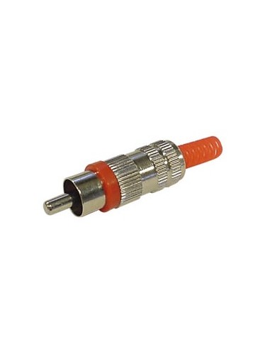 CONECTOR RCA/M METALICO - ROJO