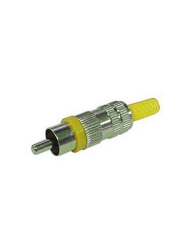 CONECTOR RCA/M METALICO - AMARILLO