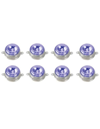 JUEGO LEDS  AZULES  EFECTO PERLA  12V  8ud 