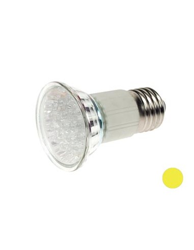 BOMBILLA DICROICA E27 220V 18 LED AMARILLO