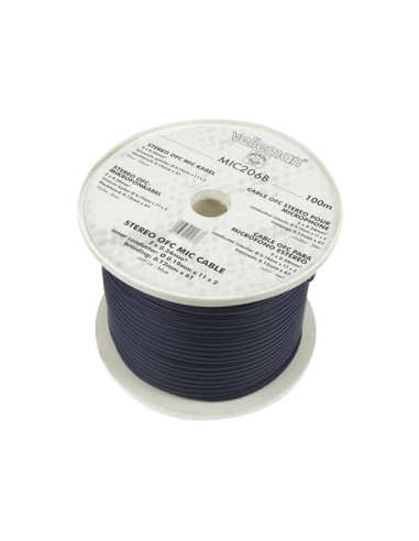 CABLE MICROFONO PROFESIONAL AZUL