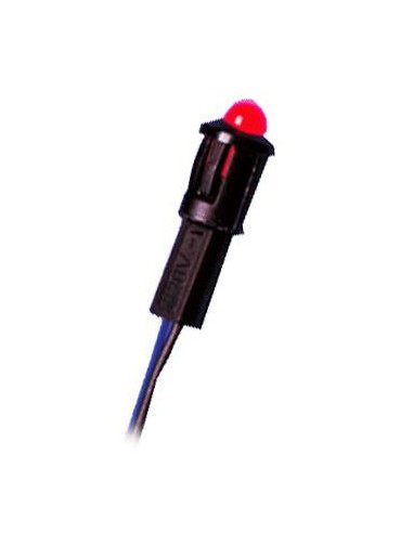 PILOTO LED C/CABLE 12V CC ROJO