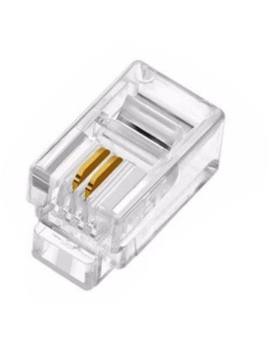 CONECTOR TELEFONICO  RJ9  CABLE PLANO 4P2C