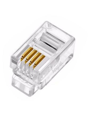 CONECTOR TELEFONICO  RJ9  CABLE PLANO 4P4C