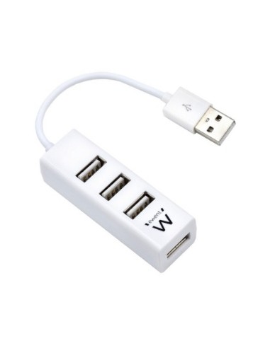 HUB USB 4 PUERTOS USB 2 0 EW1122 EWENT BLANCO