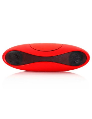 ALTAVOZ PORTATIL BLUETOOTH 6W RMS OVAL   ROJO  