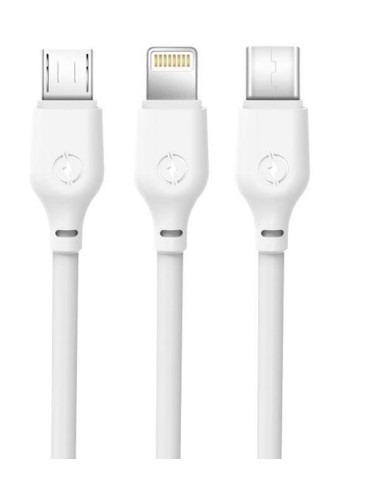 CABLE USB A/M - USB C/M-MICRO USB/M-LIGHTNING/M 1M