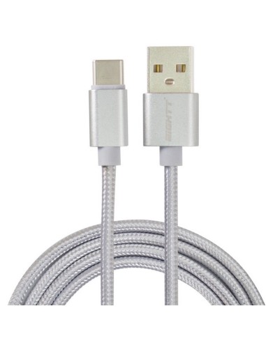 CABLE USB A/M - USB C/M 2 0  1M  NYLON EIGHTT  GR 