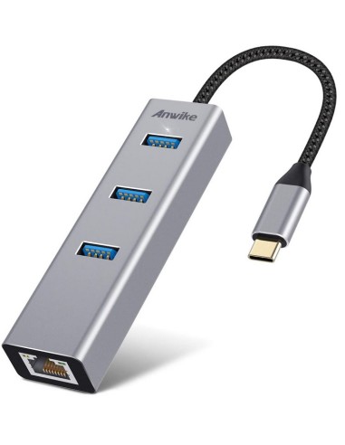 HUB USB 3 PUERTOS USB 3 0   RJ45 A106-0401 AISENS