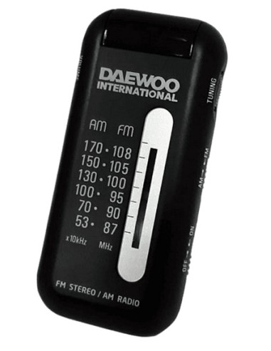 RADIO ANALOGICA DE BOLSILLO DRP-9-V2 DAEWOO NEGRO