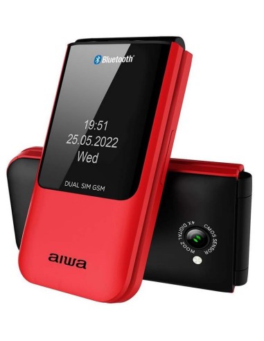 TELEFONO MOVIL LIBRE SENIOR BT FP-24RD AIWA ROJO