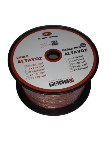 CABLE ALTAVOZ L OXIGENO 2x0 5  BOBINA 100M 